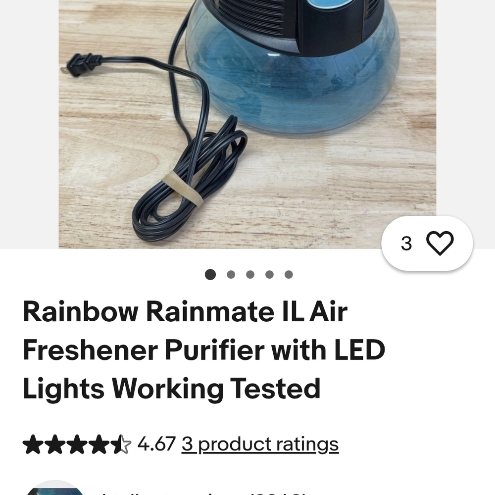 Rainbow Rainmate IL Air Freshener Purifier